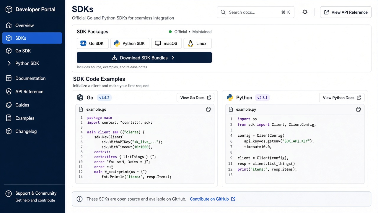 How Go Python Sdks shows up in Hawk visual