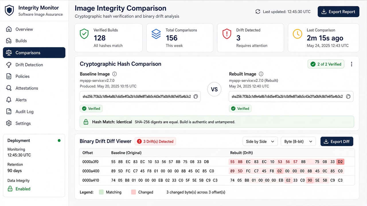 How Tamper Proof Images shows up in Hawk visual