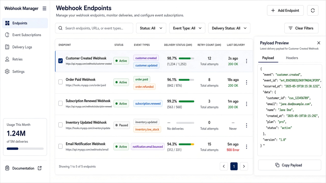 How Webhooks shows up in Hawk visual